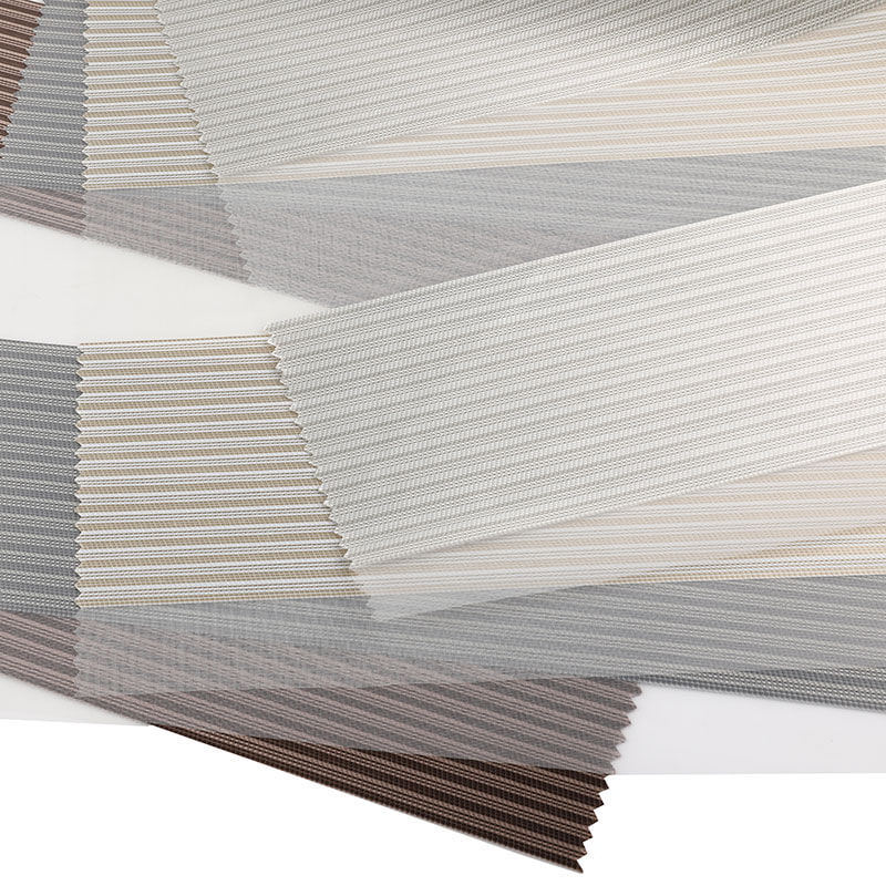 YX05 Işık Geçirgenliği Ve Havalandırma Yarı Karartma Zebra Perde Kumaşı