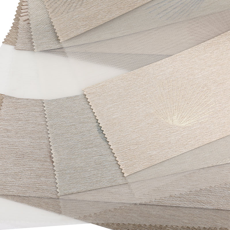 GD03 Basit Moda Yumuşak Tül Perde Jakarlı Zebra Kör Kumaş